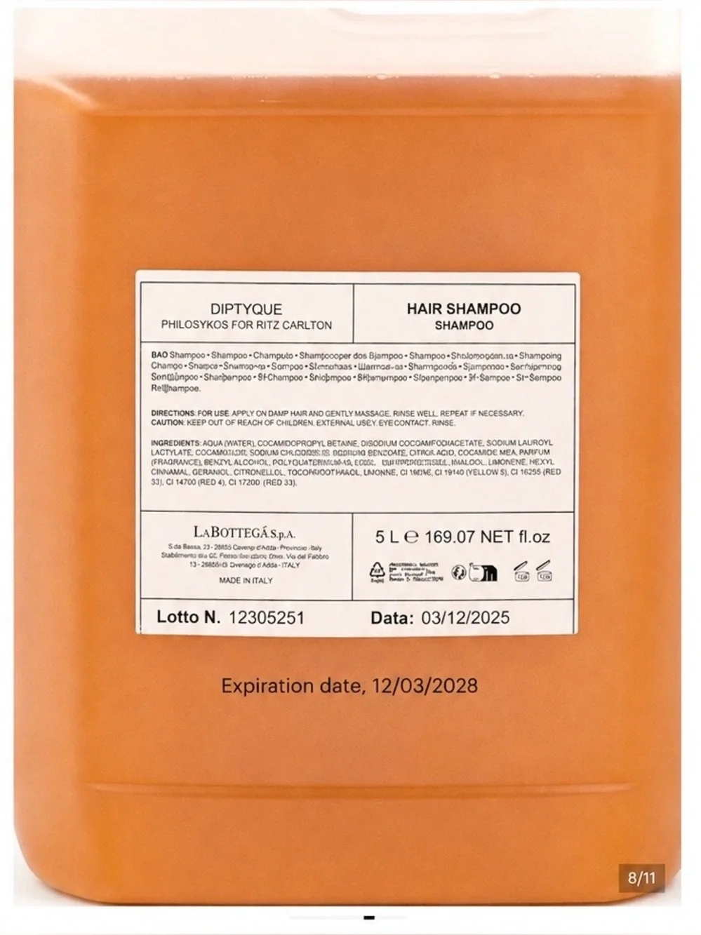 $18 Diptyque Philosykos Shampoo 4 oz Refill | Ritz-Carlton Luxury Hair Care